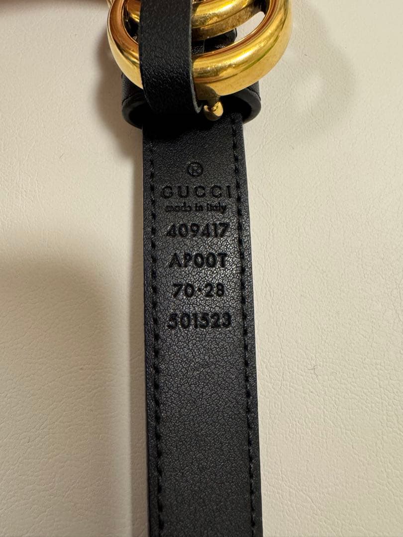 GUCCI グッチ ダブルG ベルト スリムベルト レディース