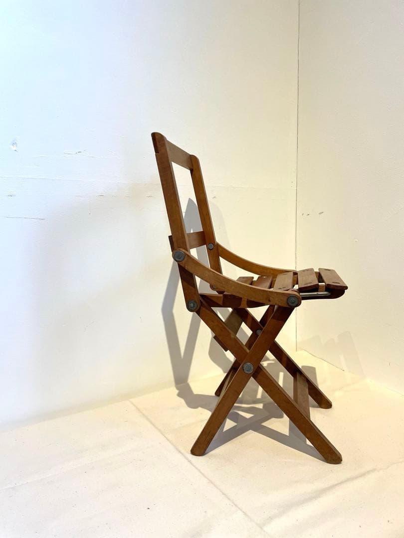 古道具　月光荘　木製　折りたたみ椅子