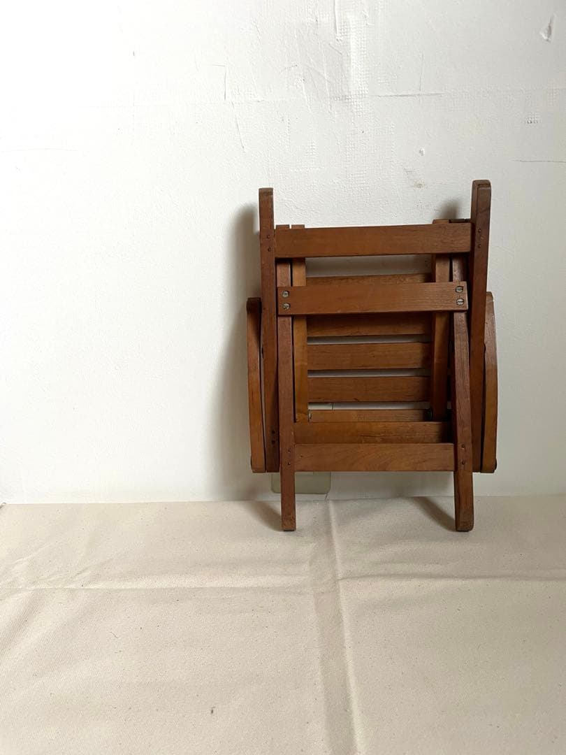 古道具　月光荘　木製　折りたたみ椅子