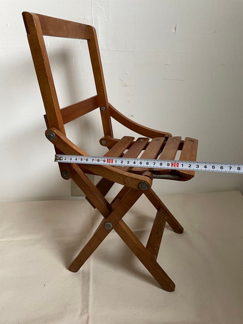 古道具　月光荘　木製　折りたたみ椅子
