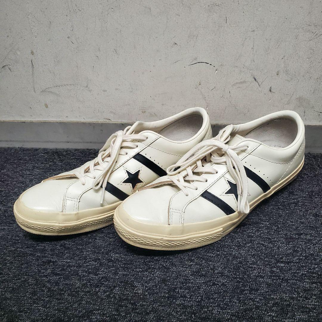 29cm コンバース ジャックスター ホワイトレザー 茶心