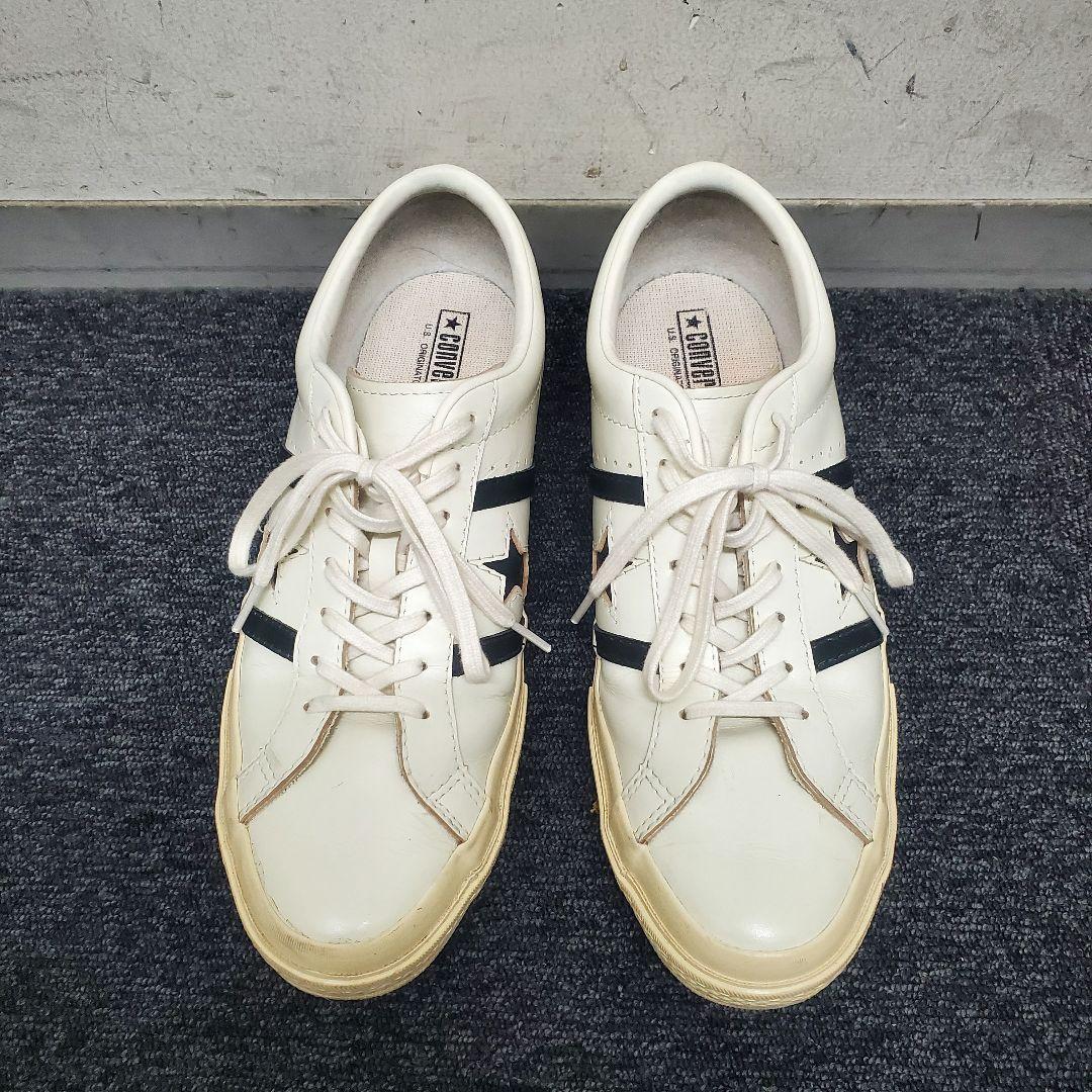 29cm コンバース ジャックスター ホワイトレザー 茶心