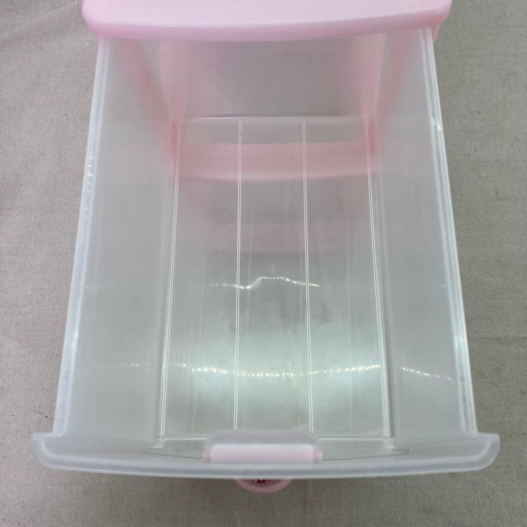 【2006年製★レア】ハローキティ　クリアチェスト　２段　引き出し　サンリオ