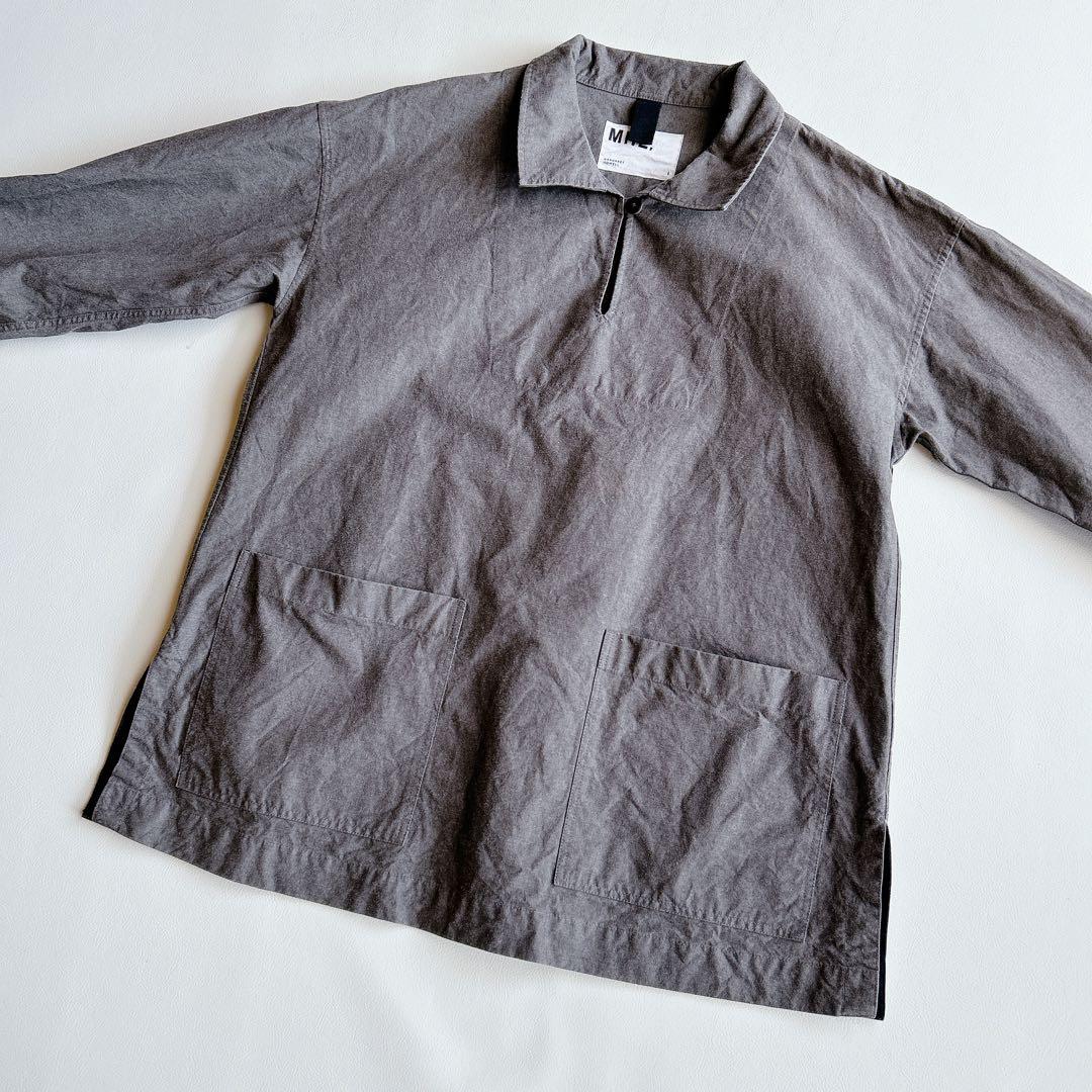MHL. ⿻ メランジ コットンシャンブレー プルオーバー ルーズ ナチュラル