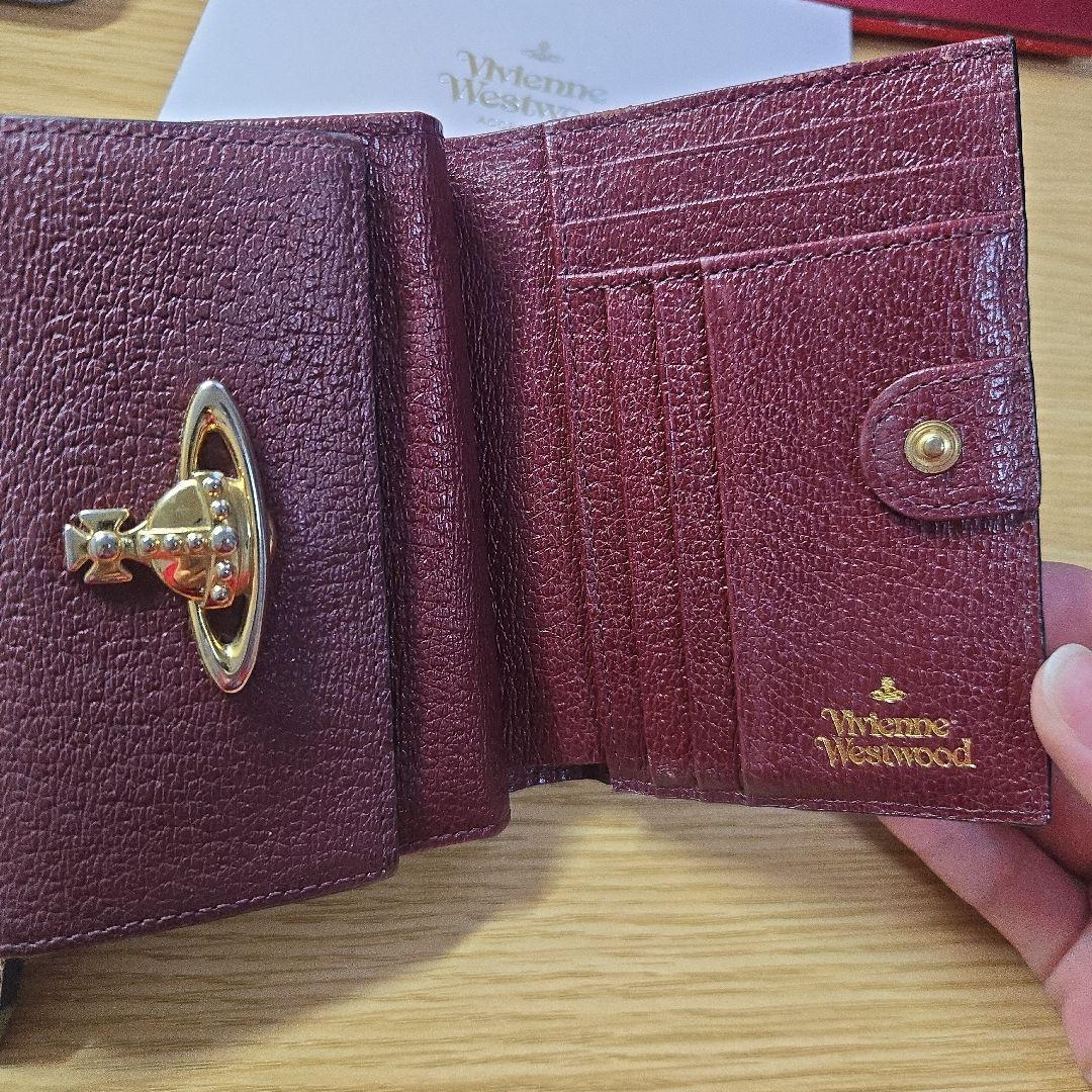 Vivienne Westwood バーガンディ 三つ折り財布