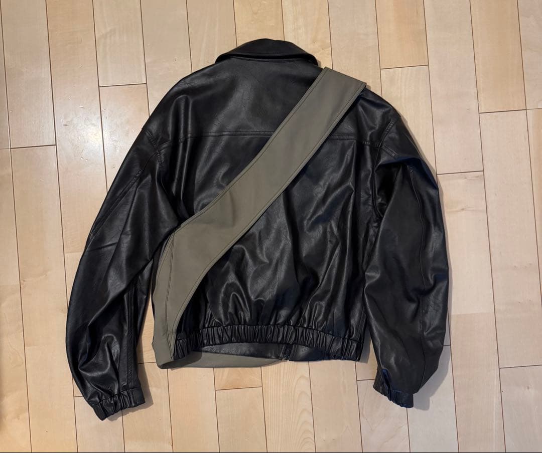 【特大値下げ中】NUTEMPEROR フェイクレザージャケット ブルゾン