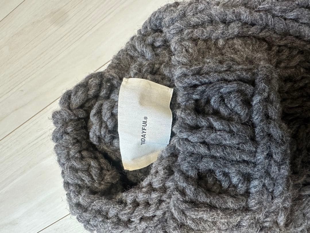 【todayful】 Hand Knit Balaclava G.BEG