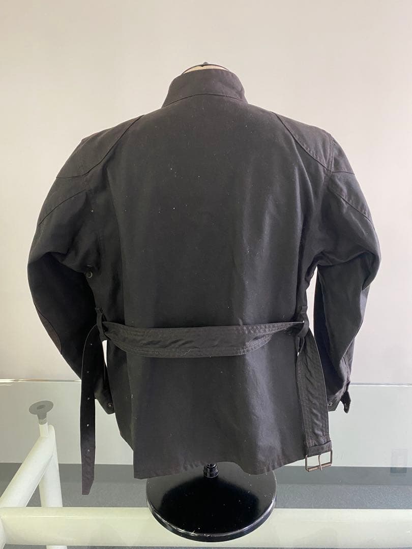 Belstaff オイルドジャケット 黒ブラウン 4ポケット