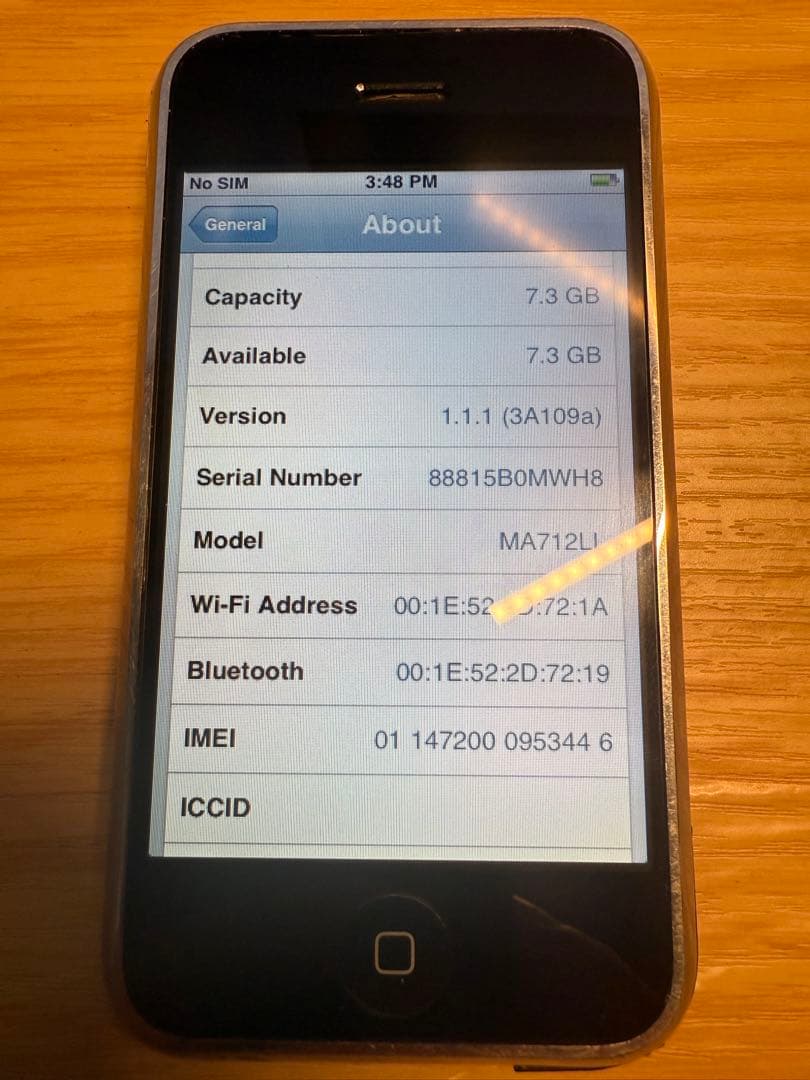 iPhone 2G 極美品 8GB 初代iPhone　第1世代 A1203