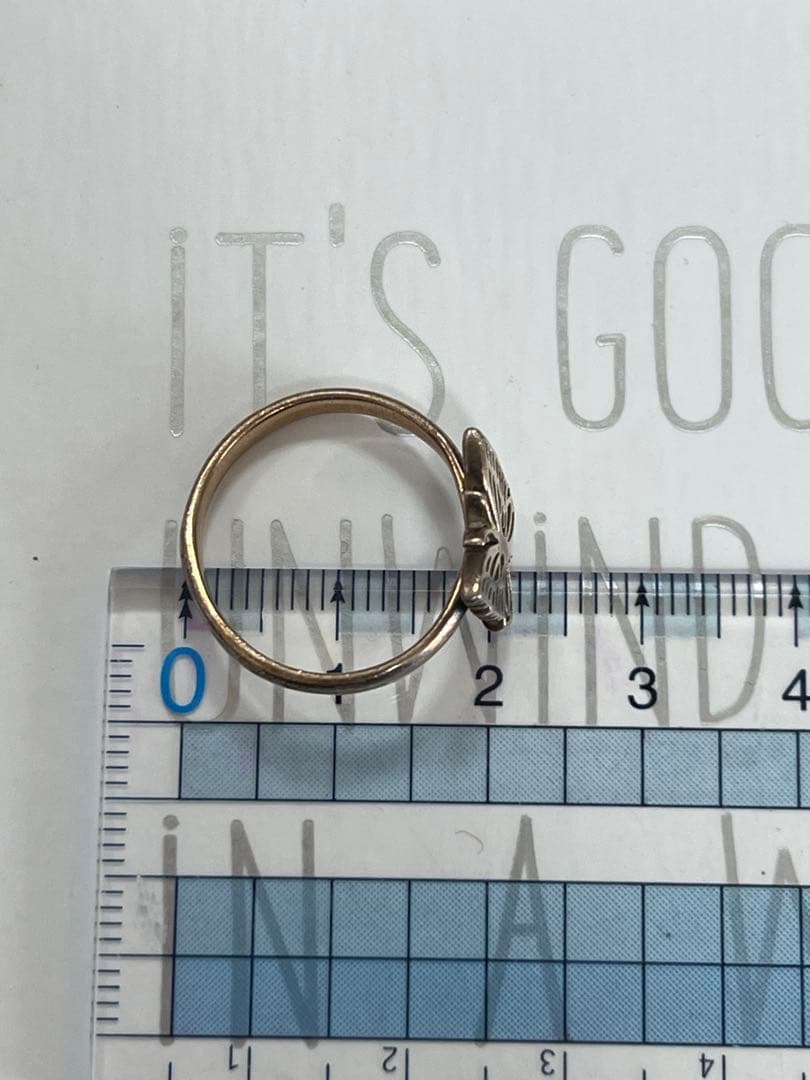 Needles ゴールドリング 箱付き17号