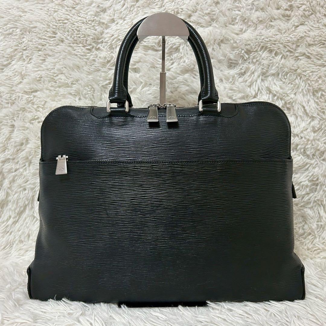 極美品✨アニアリ　ビジネスバッグ　ブリーフケース　レザー　ブラック