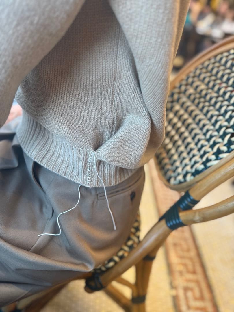 マルタンマルジェラベージュ タートルネック ニット