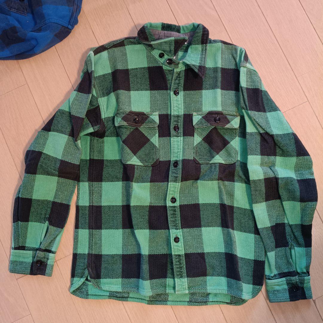 FLAT HEAD ネルシャツ 38 と SUGAR CANEネルシャツ S