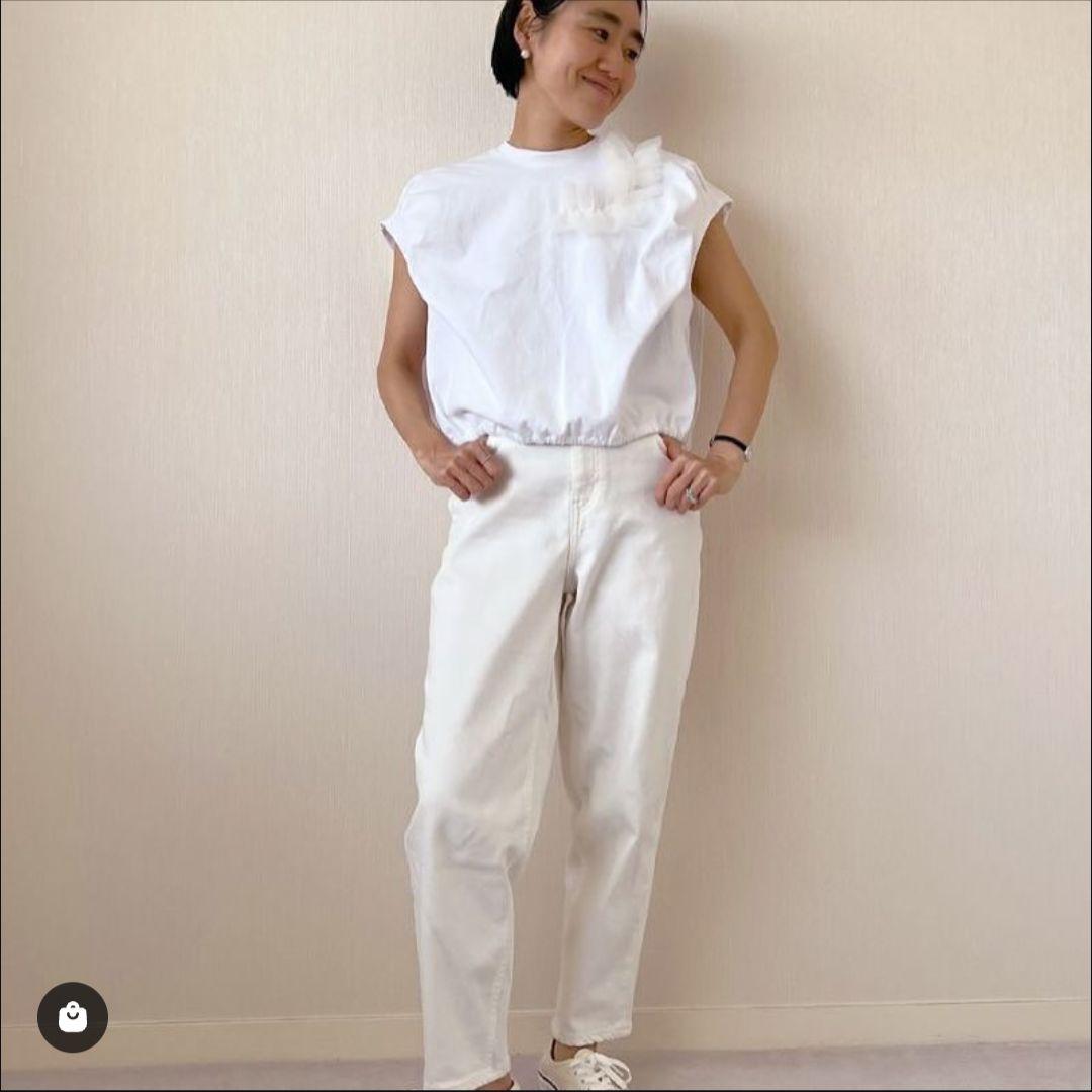 ハイウエストデニム　CD170　COLOR:WHITE - WH サイズ:23