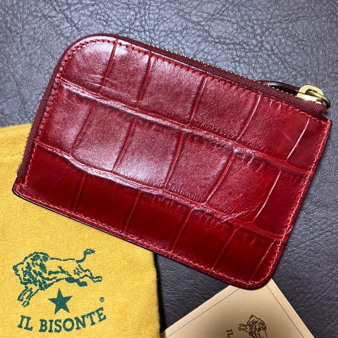 IL BISONTE レザー ケース レッド