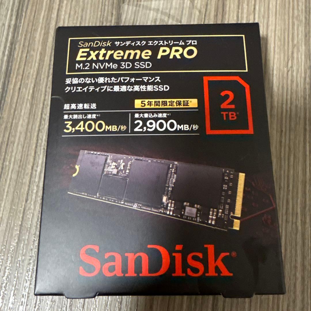 内蔵型SSD SanDisk Extreme PRO M.2 NVMe 3D SSD 2TB