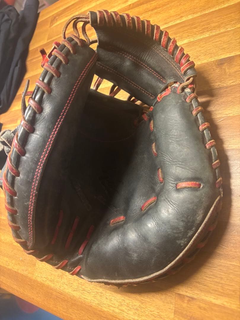 ミズノ 硬式グローブ 黒/赤