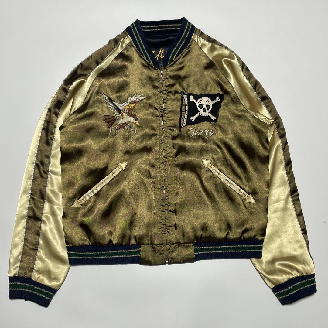 テーラー東洋　スカジャン　スーベニアジャケット　日本地図　富士　龍　黒　カーキ