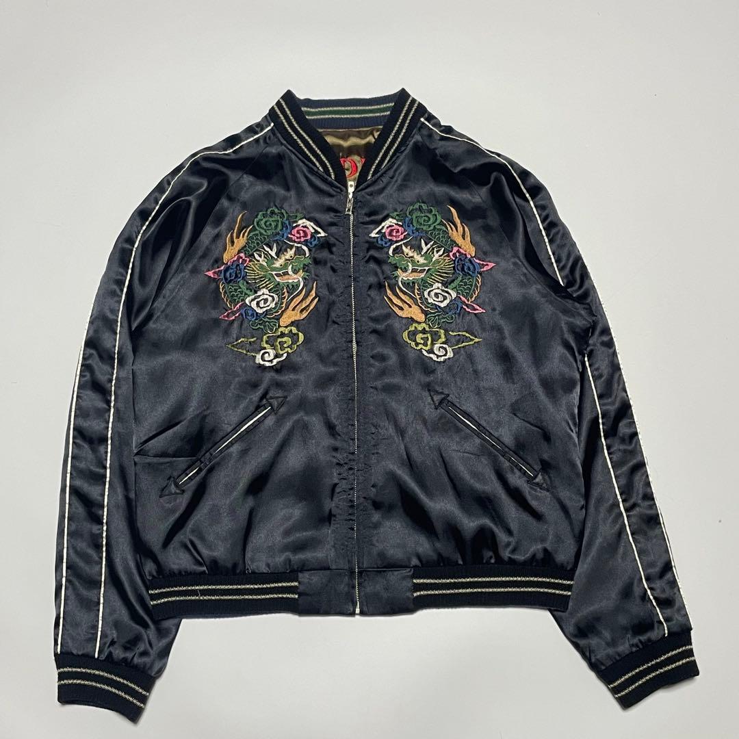 テーラー東洋　スカジャン　スーベニアジャケット　日本地図　富士　龍　黒　カーキ
