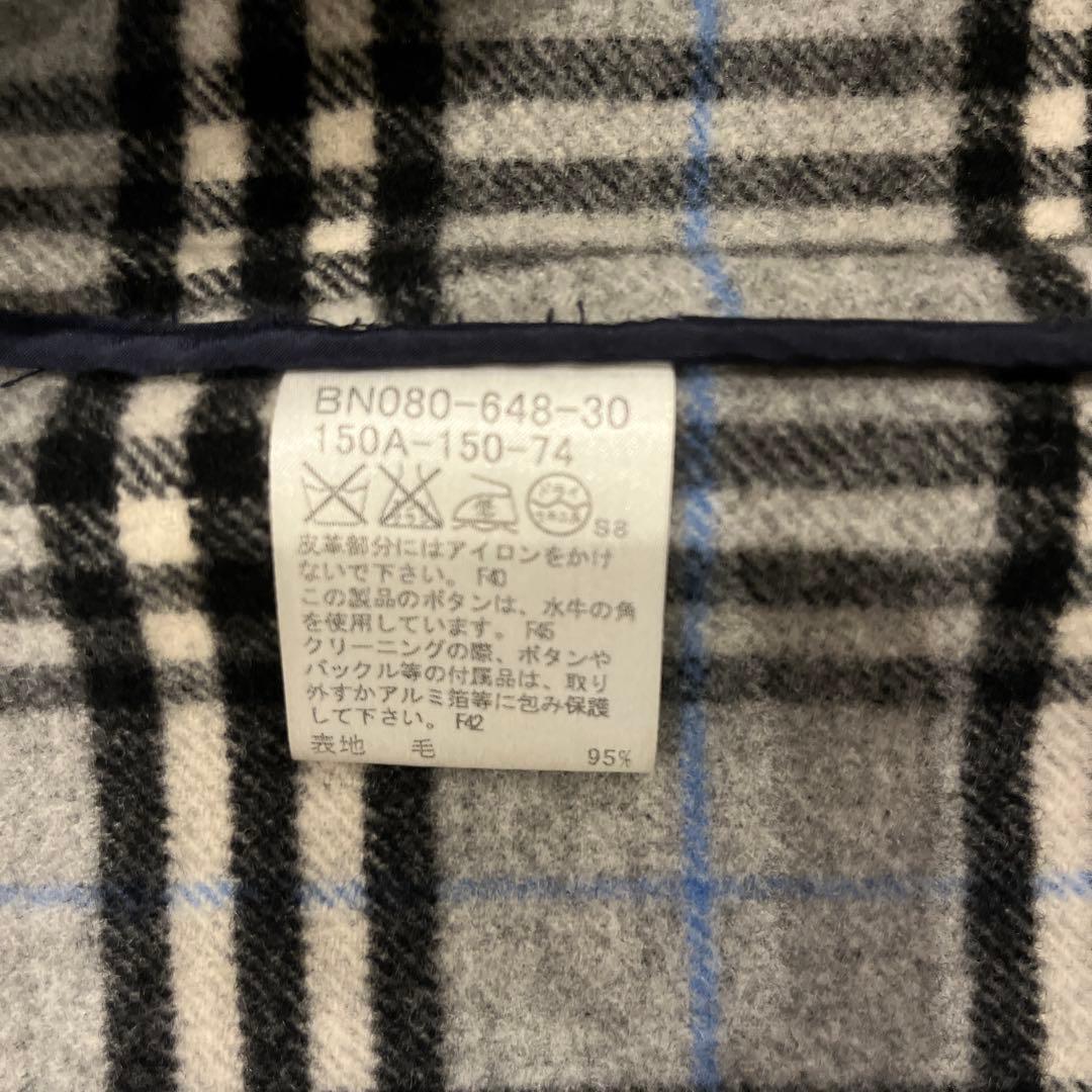 BURBERRY ネイビー フード付きダッフルコート 150A
