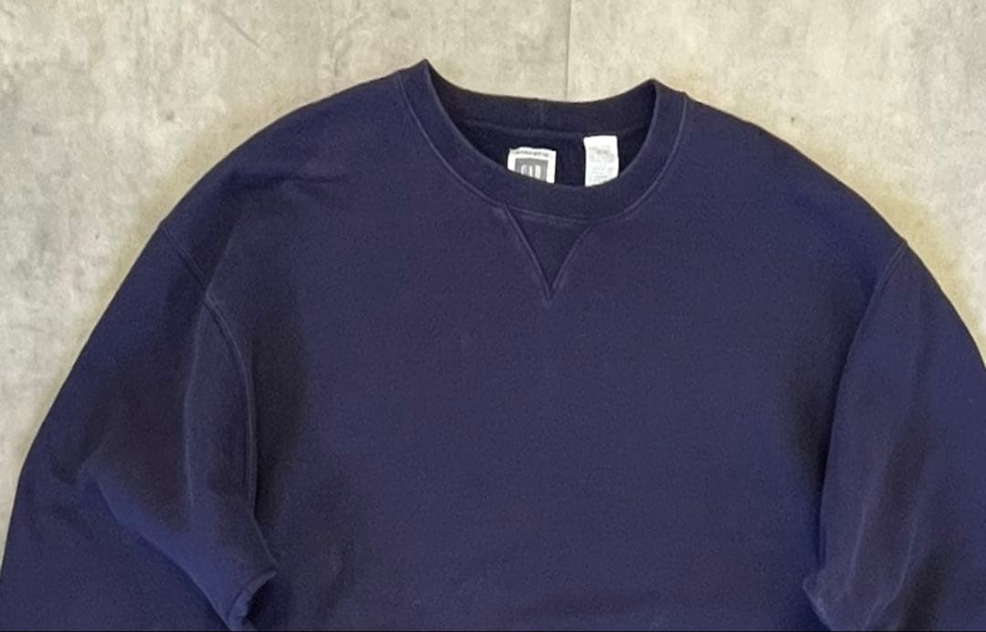 90'S GAP 旧タグ ヘビーウエイト 前Vガゼット付き スウェットシャツ