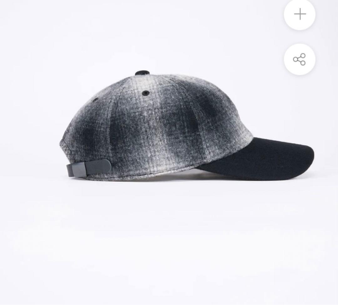 帽子 CPH 6PANELCAP OMBRE CHECK GRAY&BLACK