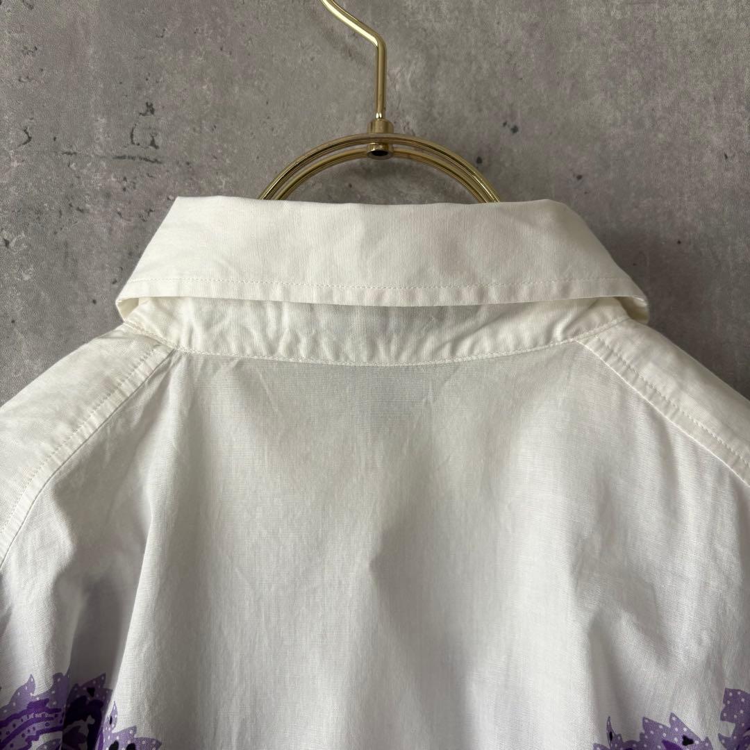 エトロ ETRO ペイズリー柄 シャツ ブラウス パープル 42 イタリア製