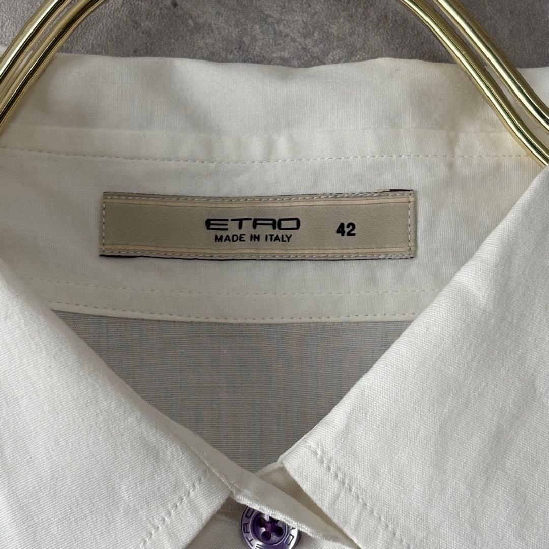 エトロ ETRO ペイズリー柄 シャツ ブラウス パープル 42 イタリア製