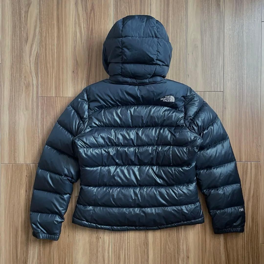 Lノースフェイスレディース700フィルブラック黒ヌプシ2ダウンジャケットパーカー