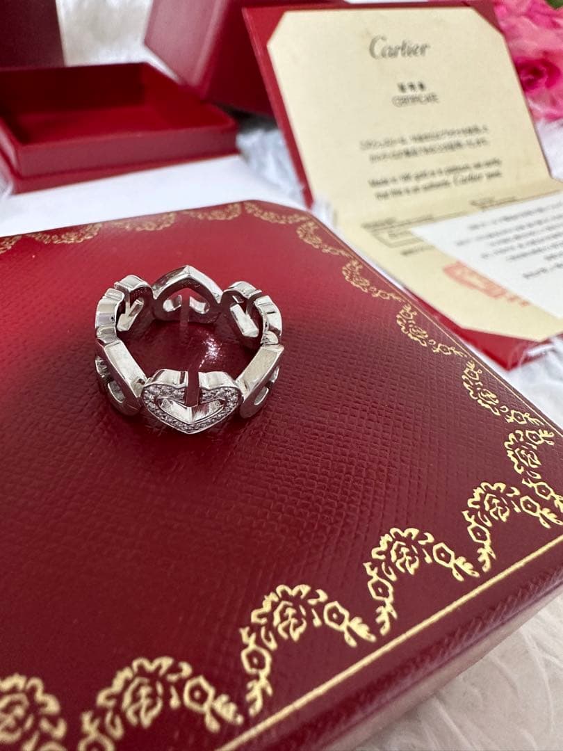 sky　　新品同様　カルティエ　Cハートリング　ダイヤモンド　48 8号