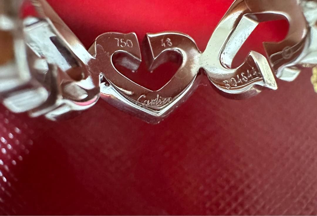 sky　　新品同様　カルティエ　Cハートリング　ダイヤモンド　48 8号
