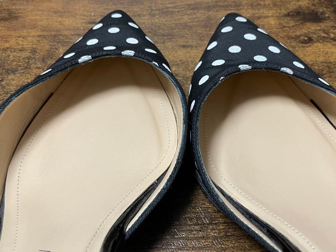 【可愛い】PAUL ANDREW 水玉　ネイビー　37