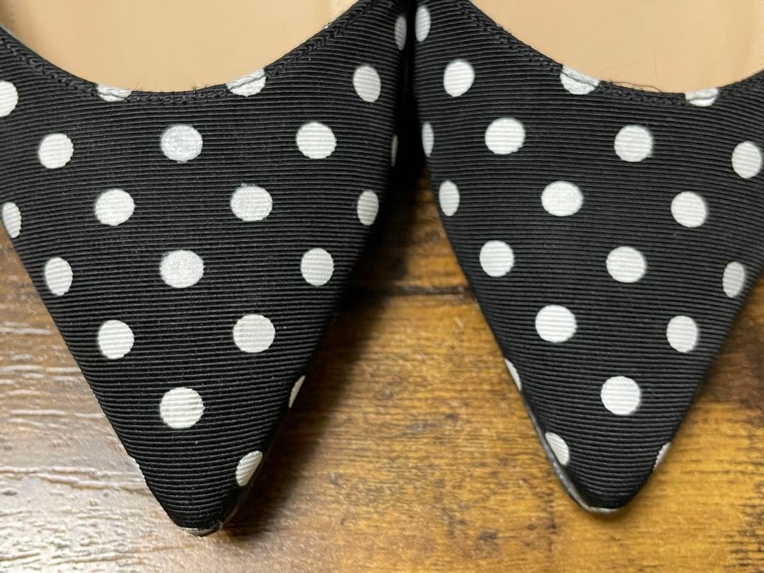 【可愛い】PAUL ANDREW 水玉　ネイビー　37