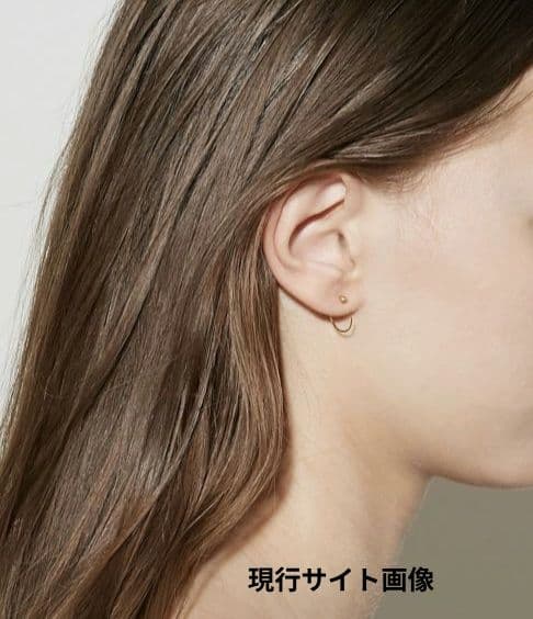 ARTIDA OUD　K10　スタッドミニフープ　シングルピアス　【片耳】