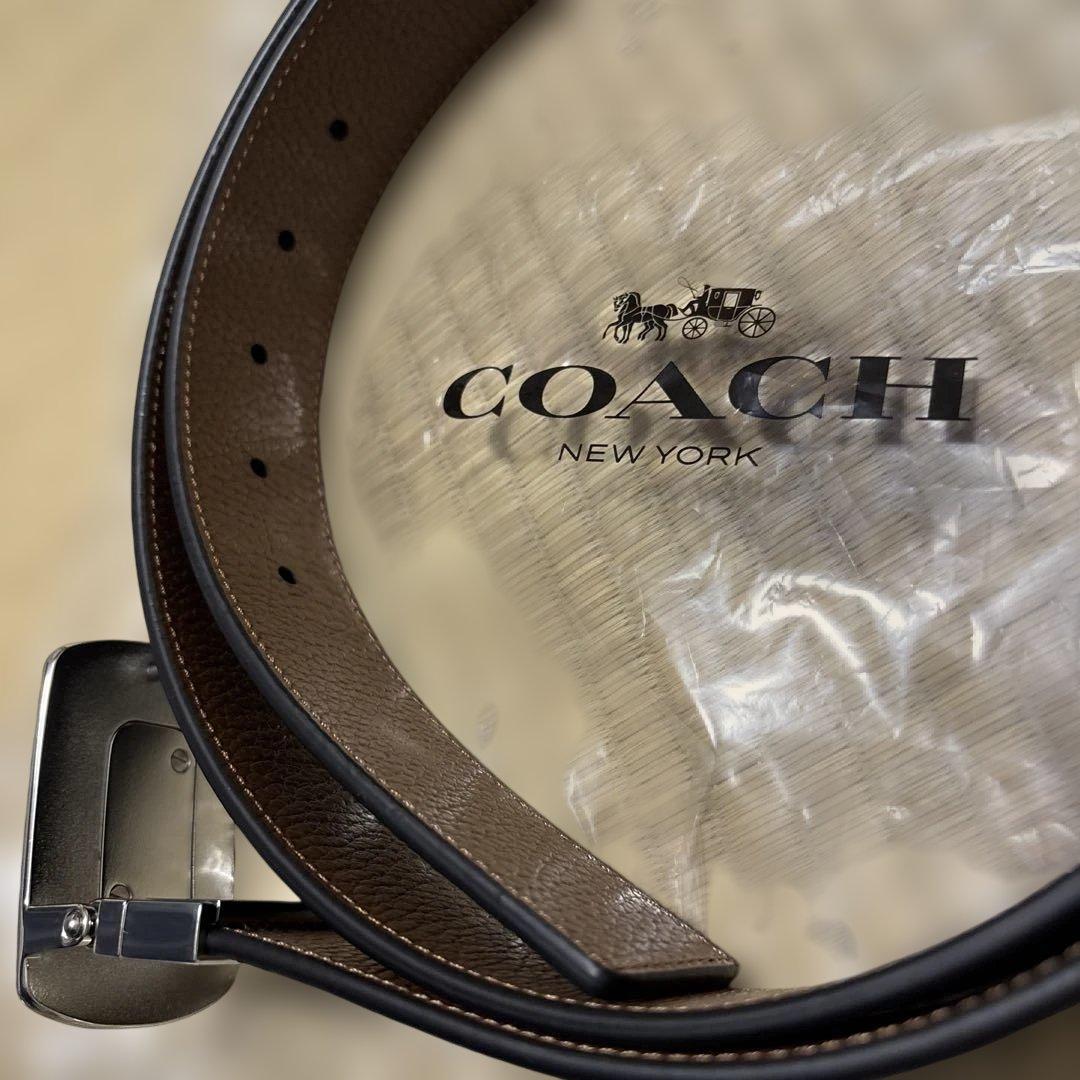【COACH】新作長財布＆リバーシブルレザーベルト　新品2点セット！メンズ