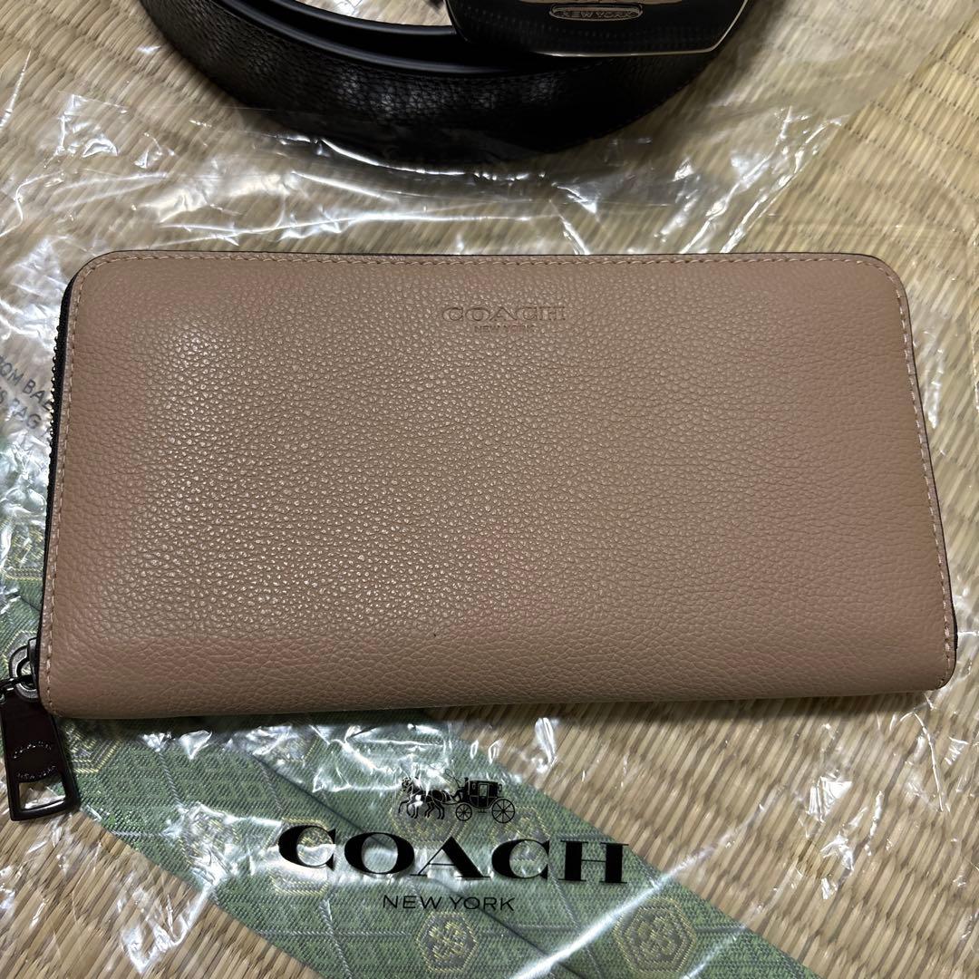【COACH】新作長財布＆リバーシブルレザーベルト　新品2点セット！メンズ