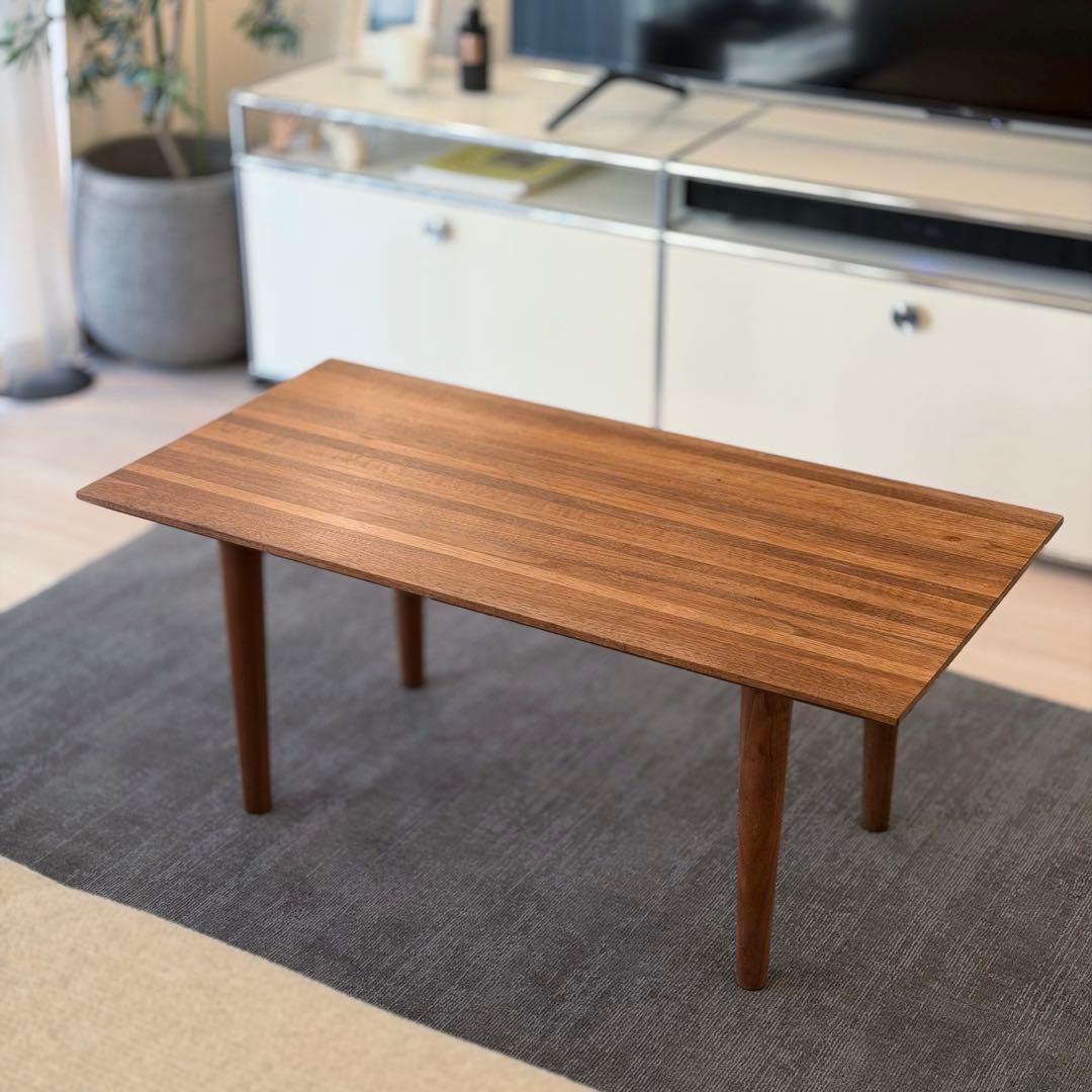 【値下げ】【美品】MASTERWAL ローテーブル ウォールナット 幅90cm