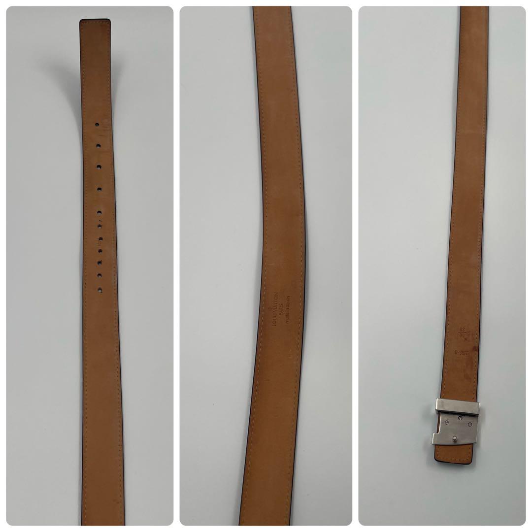 【✨美品】ルイヴィトン ベルト サンチュール LV イニシャル エピ ブラック