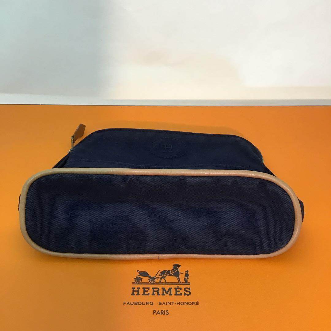 ‼️最終値下げ‼️❣️エルメス HERMES❣️ ボリードポーチ　小物入れ　ネイビー