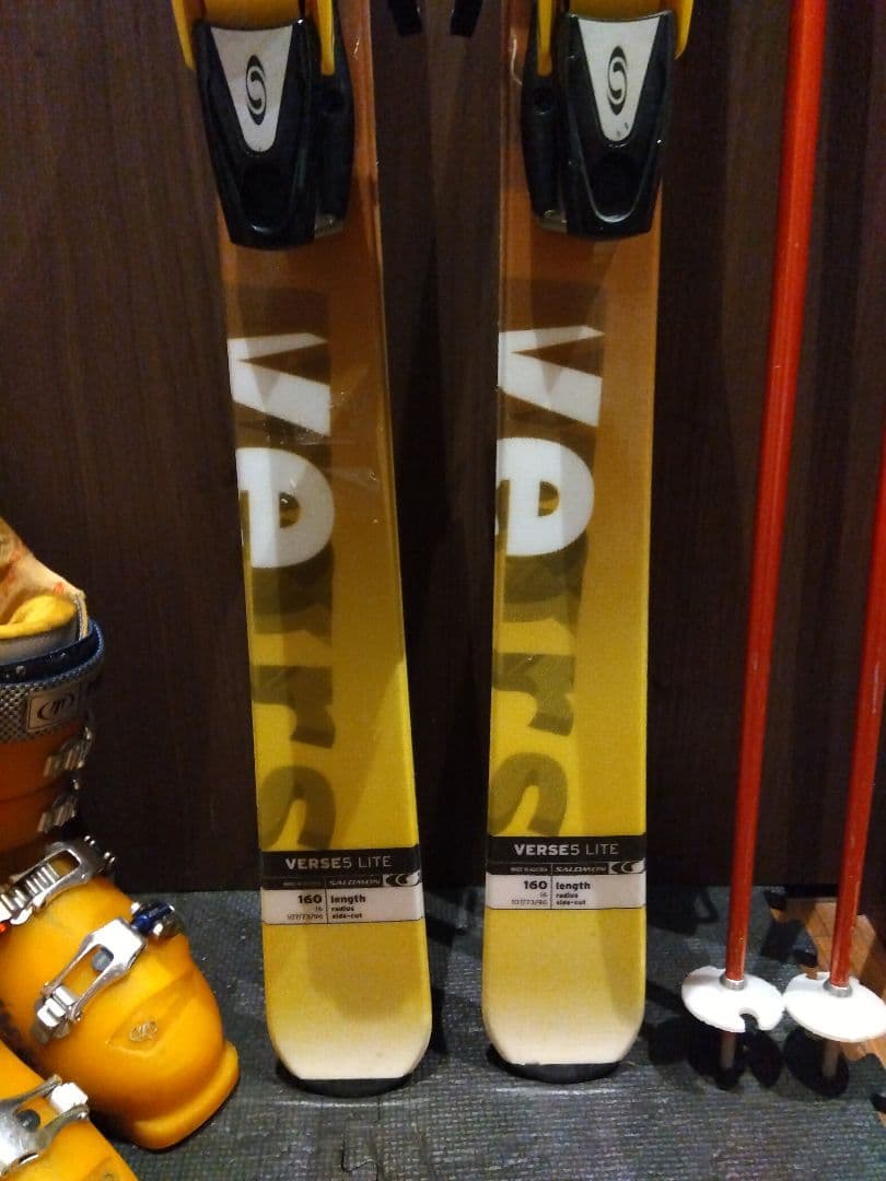 高級【ハイエンド】 SALOMON 男女兼用 スキーセット メンテ・WAX済み✔