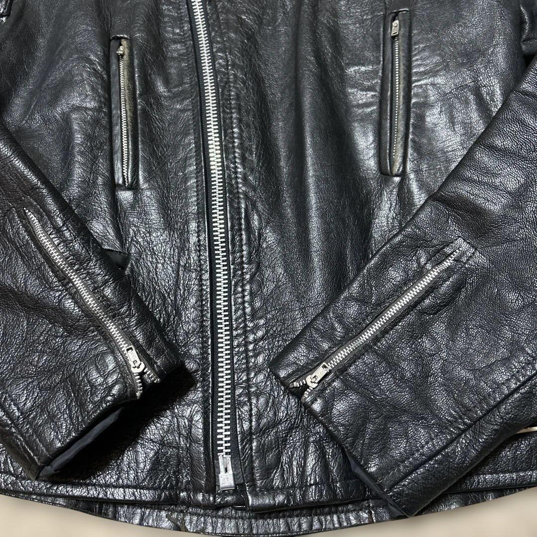 70s UK ヴィンテージ ライダース ロンジャン英国製666パンクルイスレザー