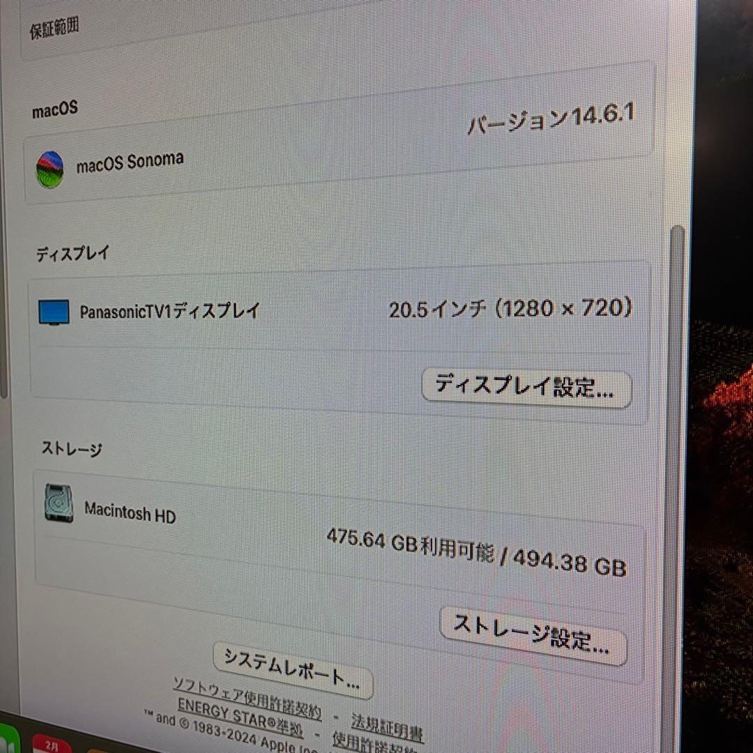 Mac mini/Apple M1/メモリ 16GB/SSD 512GB