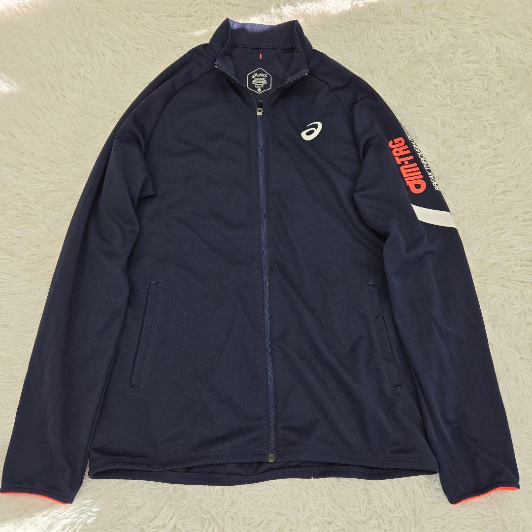 美品○アシックス　AIMハイブリッドフリース&ドライニットジャージ上下2点まとめ