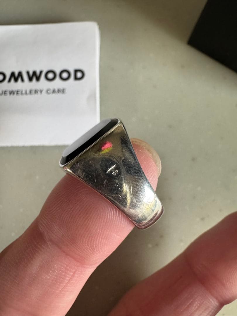 アクセサリー TOMWOOD Cushion Black Onyx Ring 58