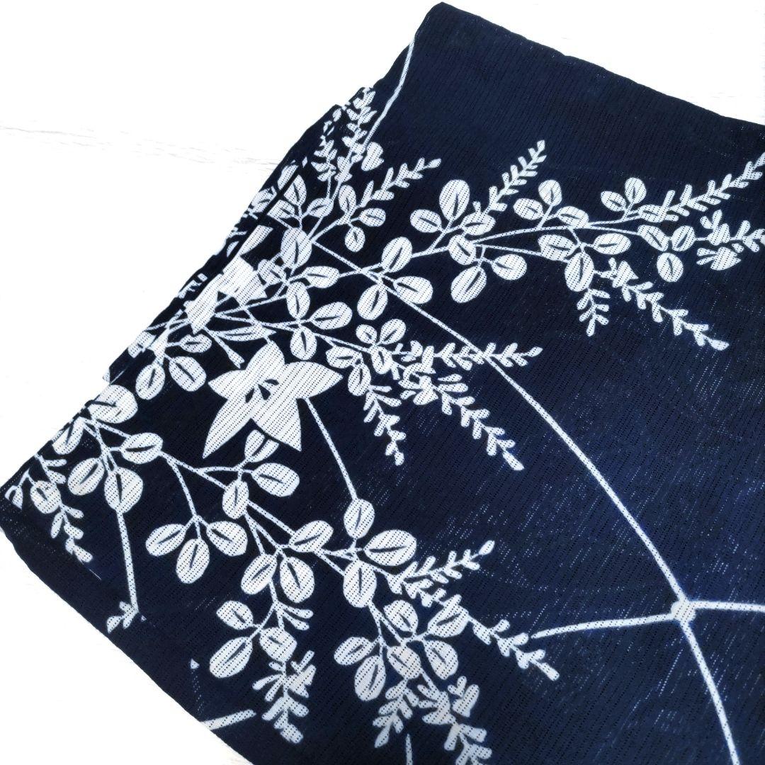 竺仙　綿絽　浴衣　木綿