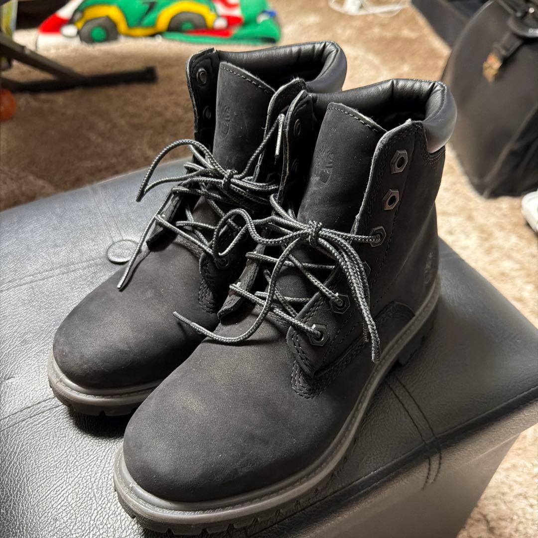 【ティンバーランド】ブラック ワークブーツ 防水 スエード