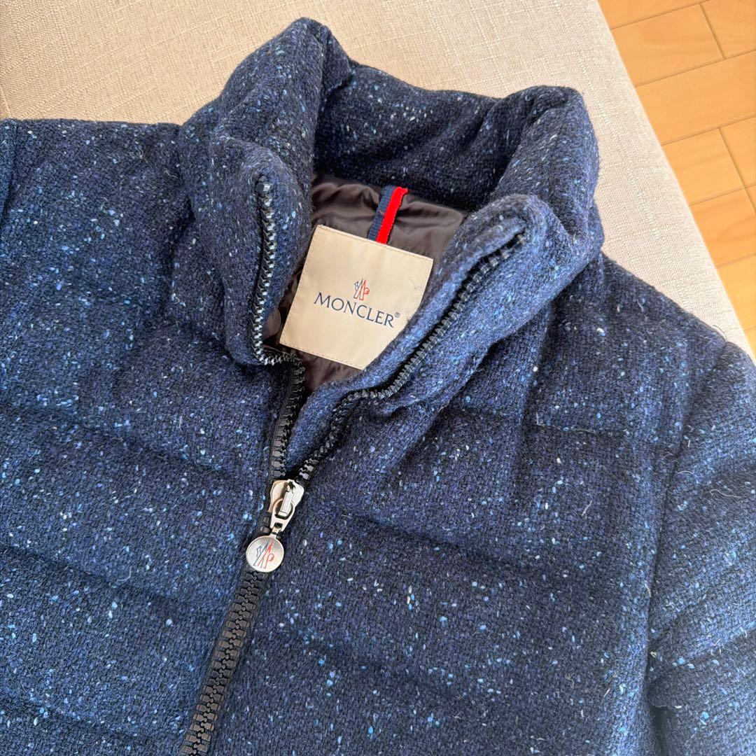 MONCLER ネイビー (ツイード)ダウンジャケット