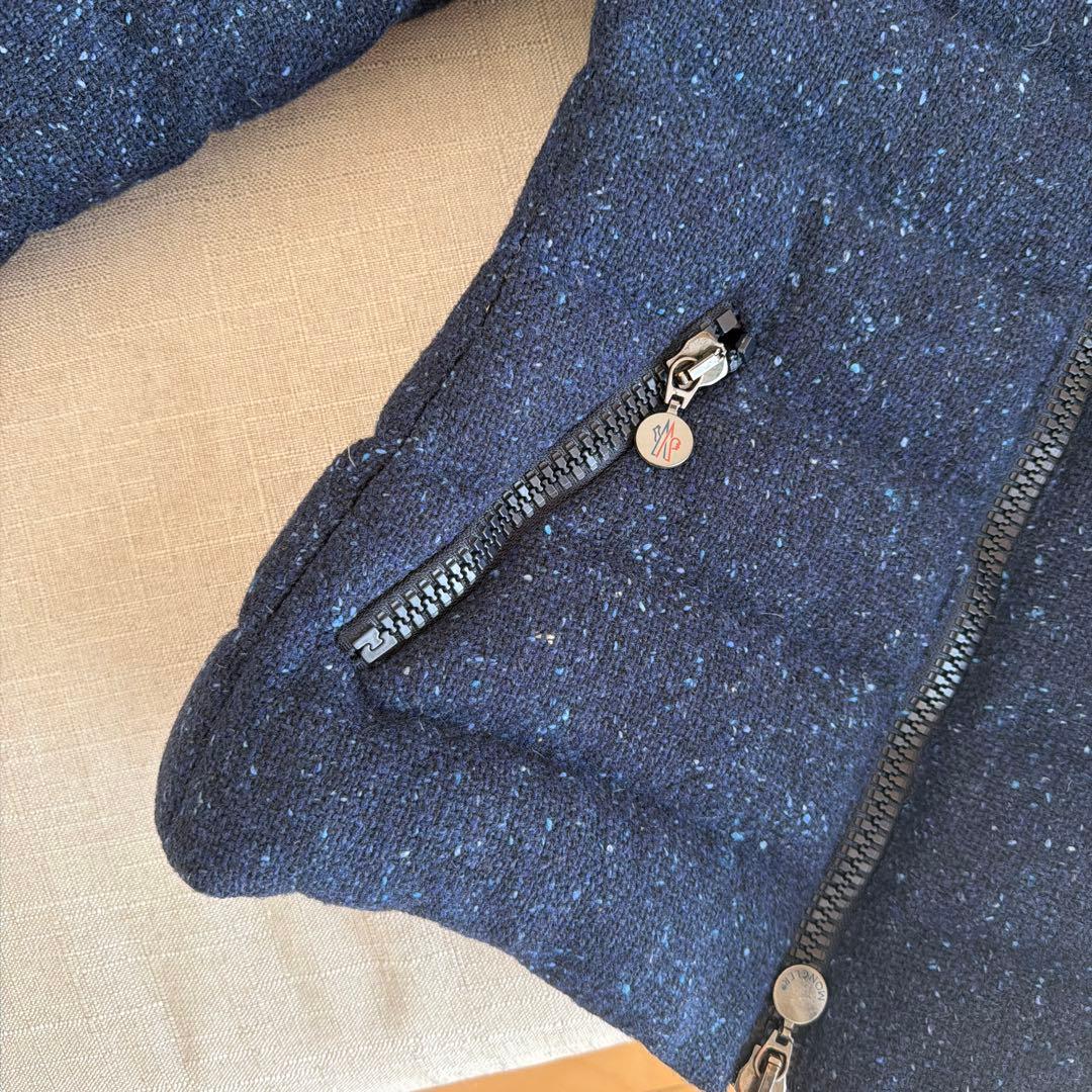 MONCLER ネイビー (ツイード)ダウンジャケット