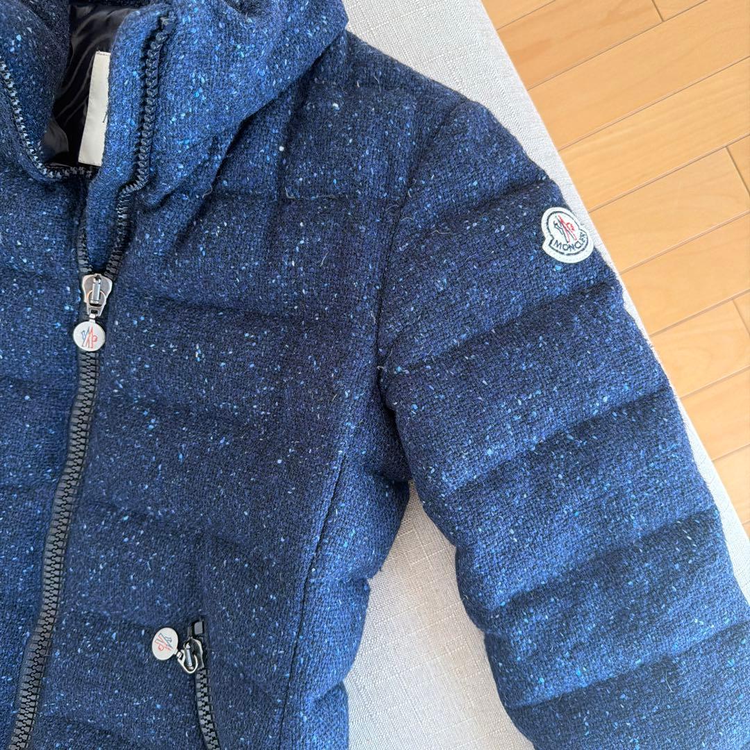 MONCLER ネイビー (ツイード)ダウンジャケット