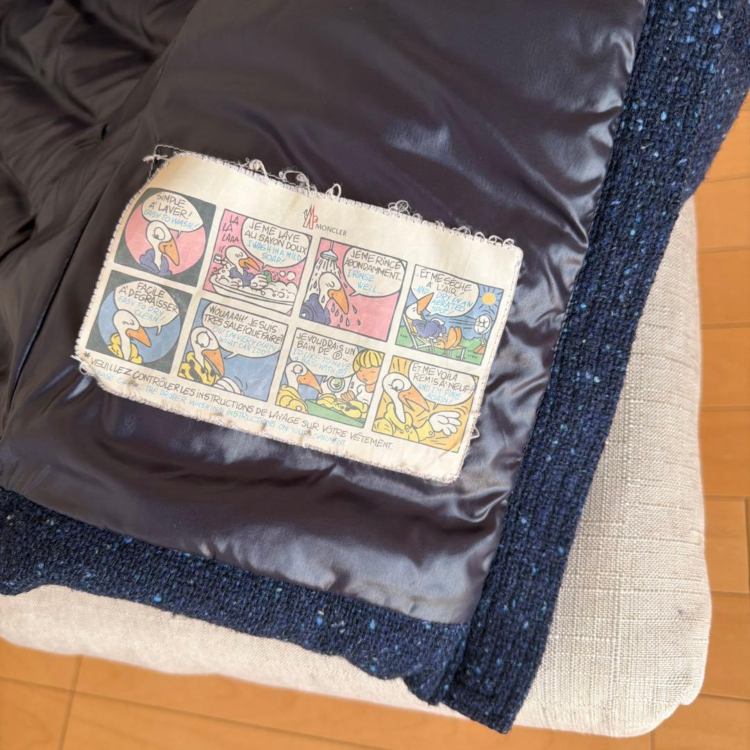 MONCLER ネイビー (ツイード)ダウンジャケット